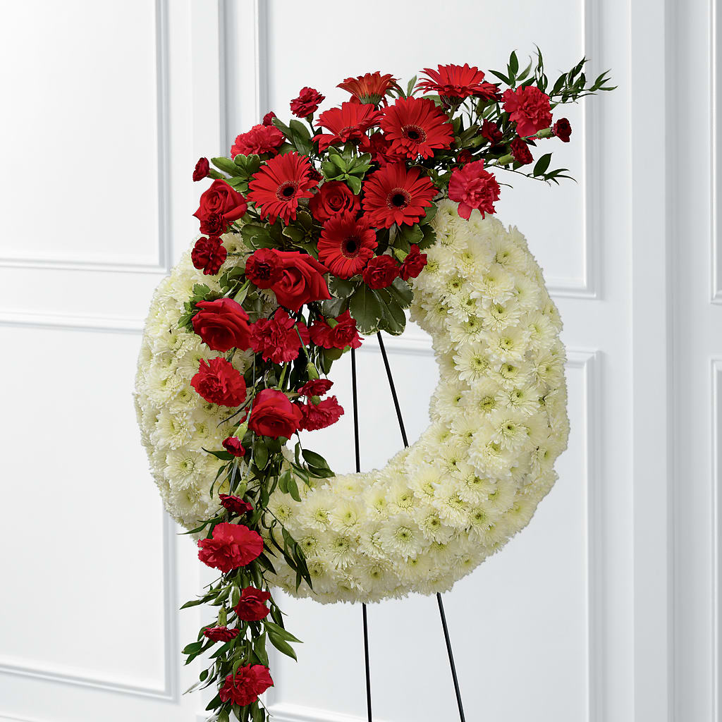 Graceful Tribute Wreath – Yellow Flower Dream, Surprise AZ