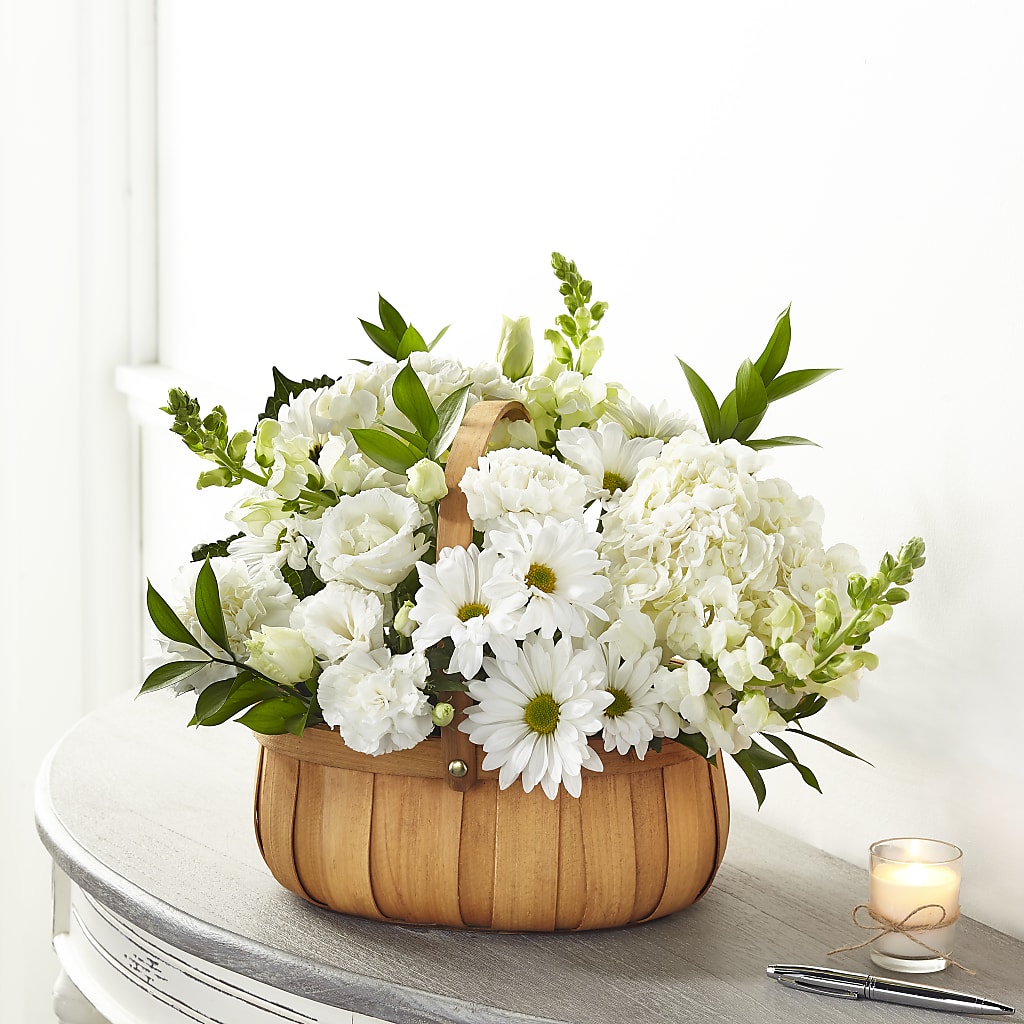 Pure Ivory Basket – Yellow Flower Dream, Surprise AZ
