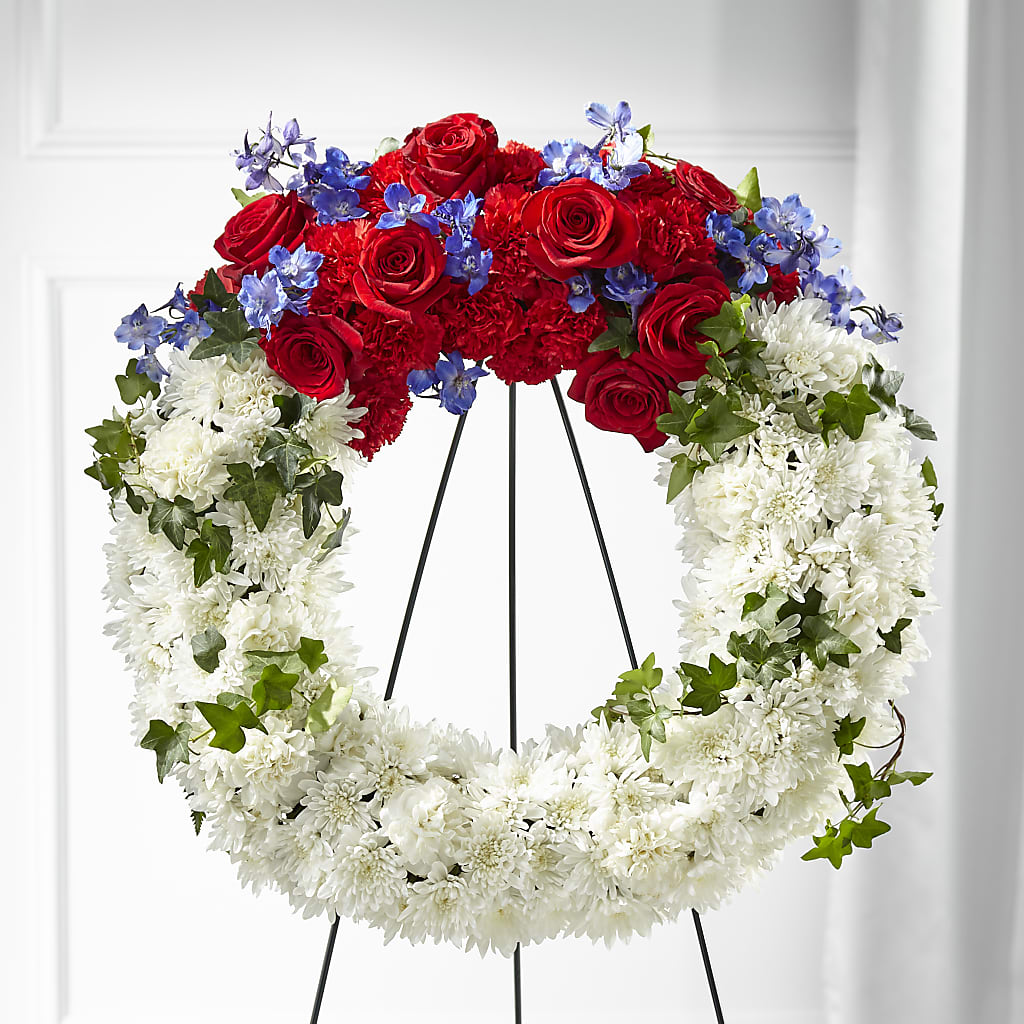 Patriotic Passion Wreath – Yellow Flower Dream, Surprise AZ