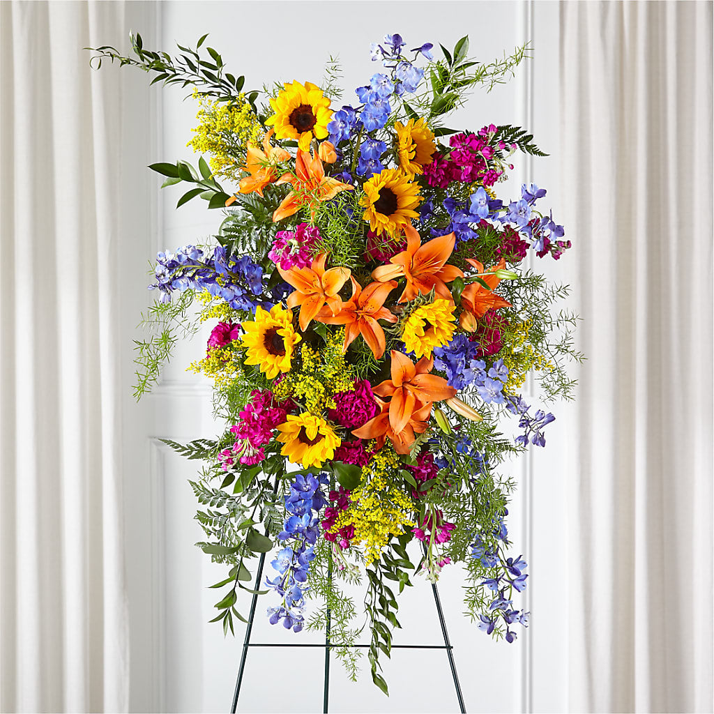 Sunlit Memories Standing Spray (Standard) – Yellow Flower Dream, Surprise AZ