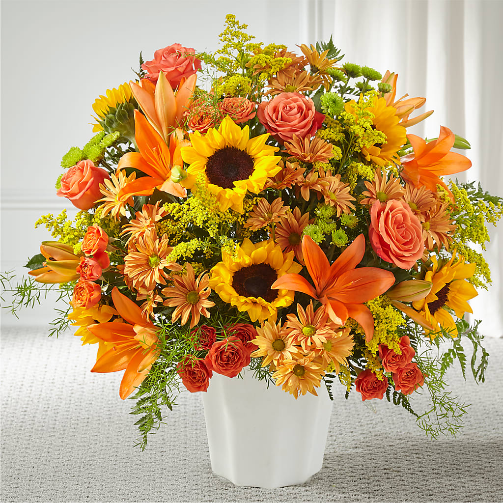 Harvest Thoughts Floor Basket – Yellow Flower Dream, Surprise AZ
