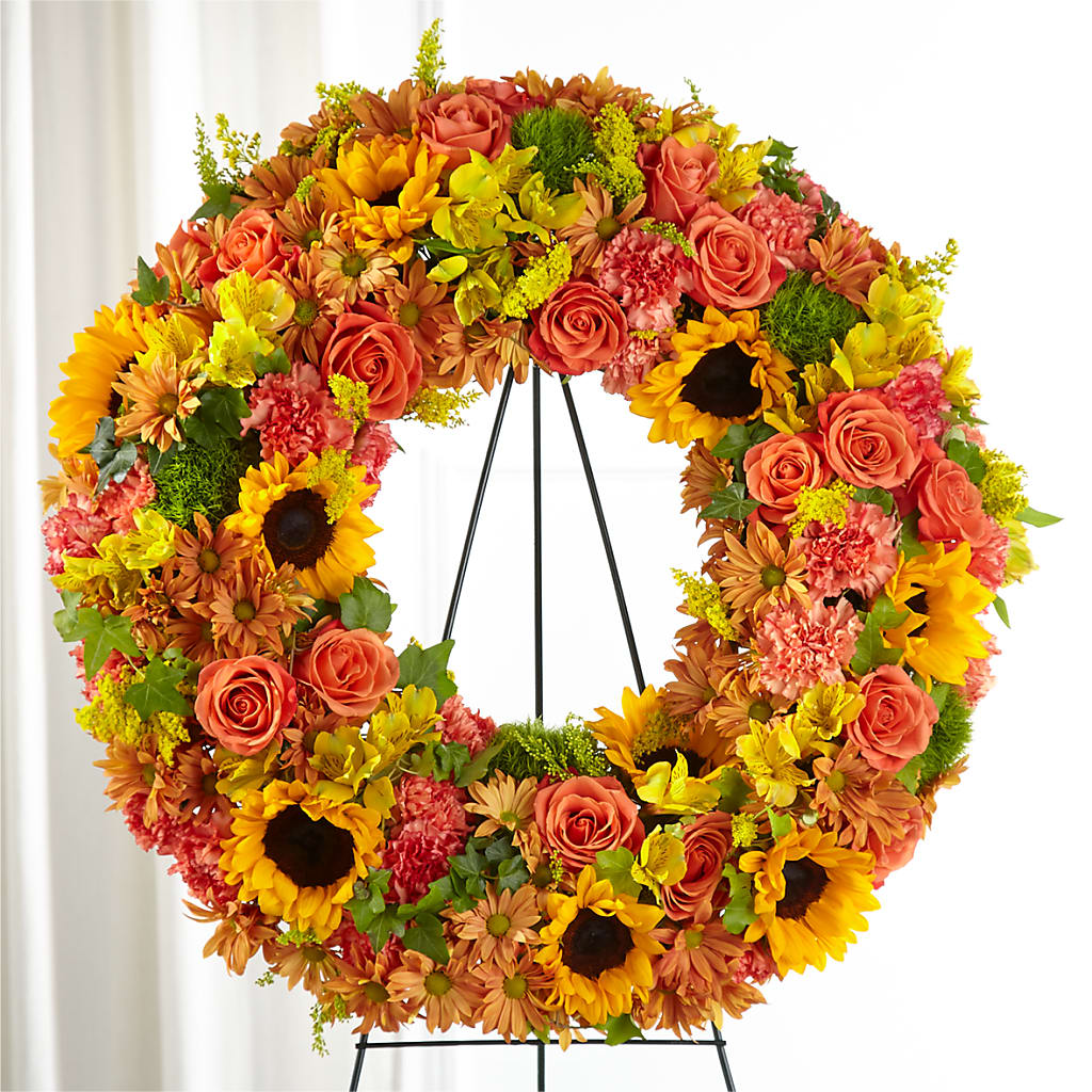 Autumnal Memories Wreath (Standard) – Yellow Flower Dream, Surprise AZ