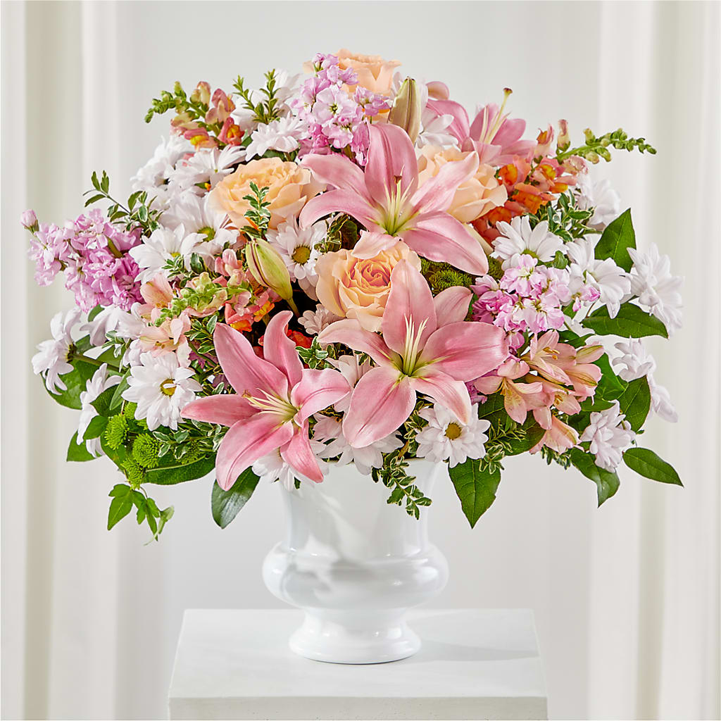Heartfelt Gesture Urn Arrangement – Yellow Flower Dream, Surprise AZ