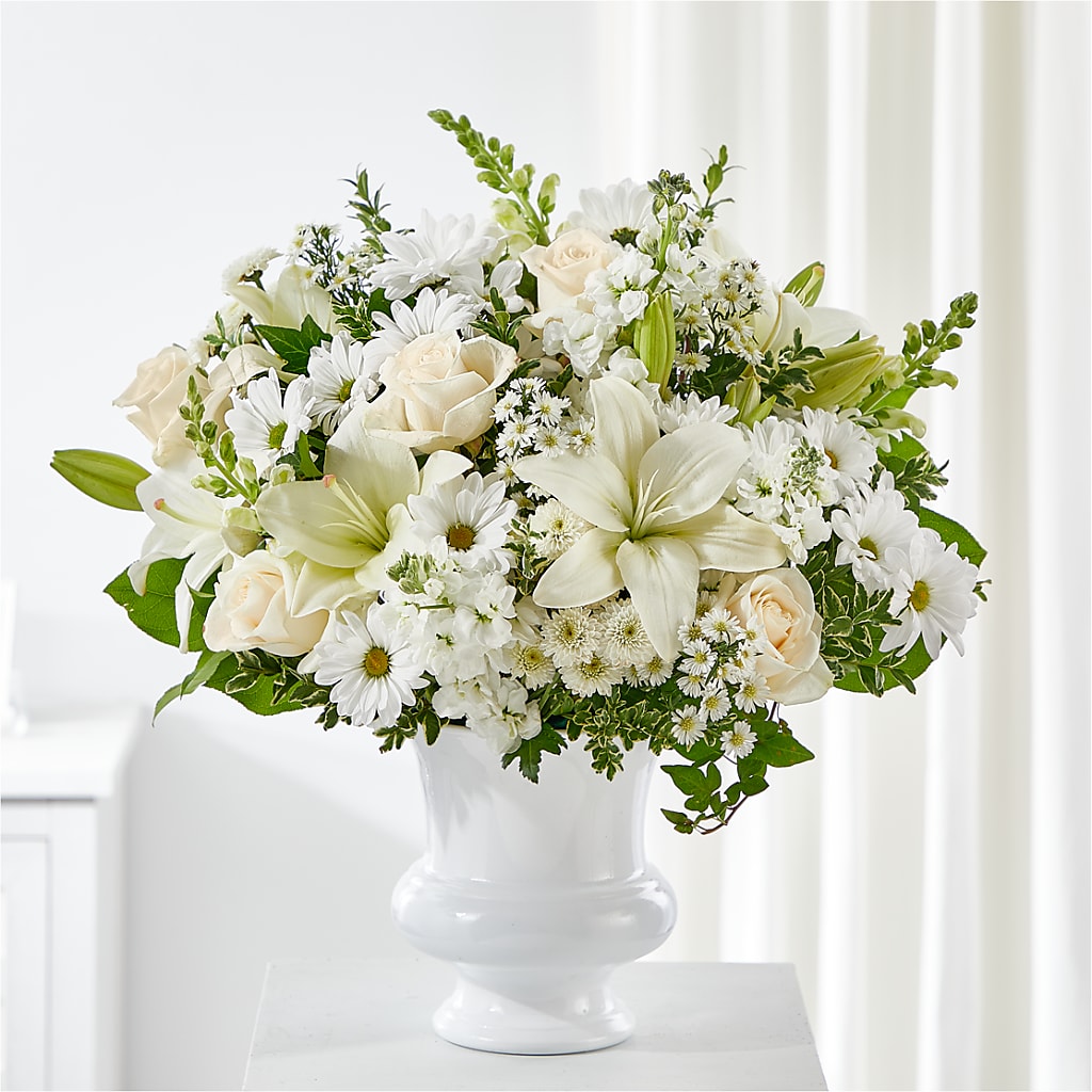 Uplifting Urn Arrangement – Yellow Flower Dream, Surprise AZ