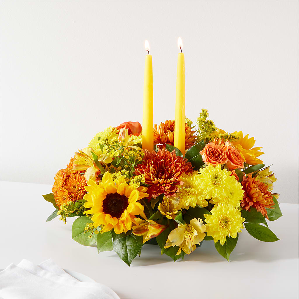Autumn Harmony Centerpiece – Yellow Flower Dream, Surprise AZ