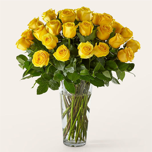 Long Stem Yellow Rose Bouquet – YELLOW FLOWER DREAM, Surprise AZ