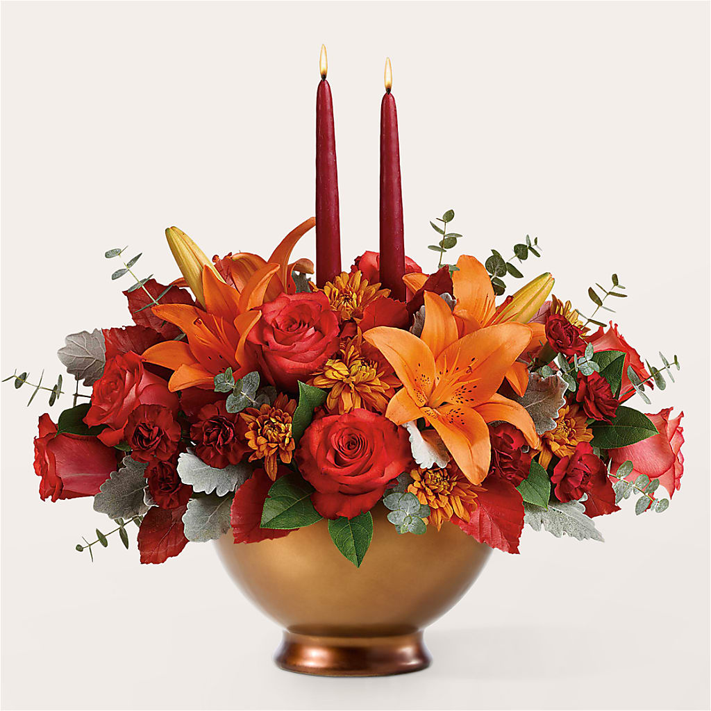 Fruits of Fall Centerpiece –  Yellow Flower Dream, Surprise AZ