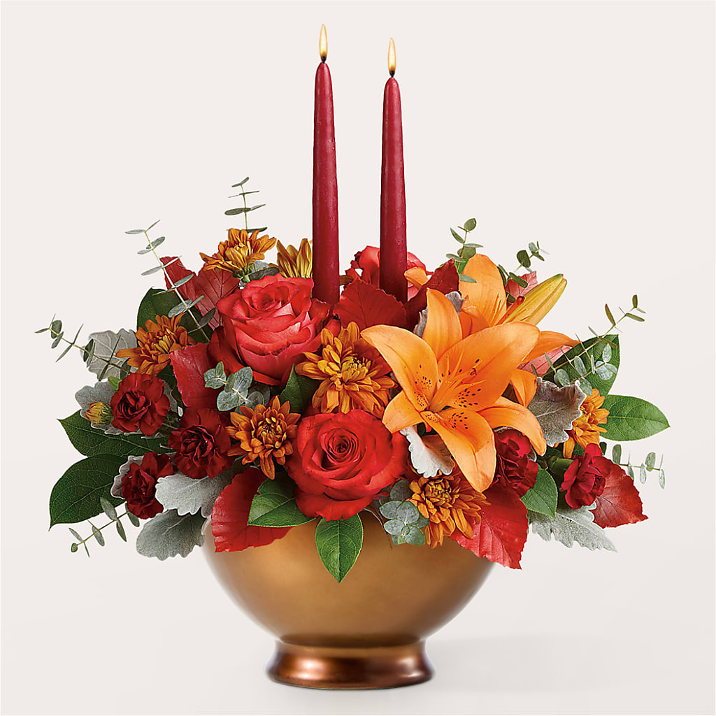 Fruits of Fall Centerpiece –  Yellow Flower Dream, Surprise AZ
