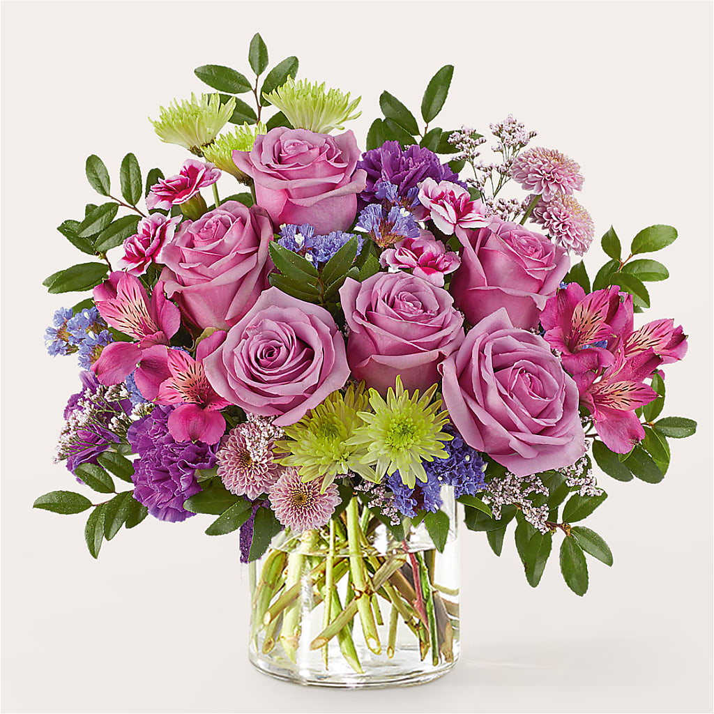 Glass Half Full Bouquet –  Yellow Flower Dream, Surprise AZ