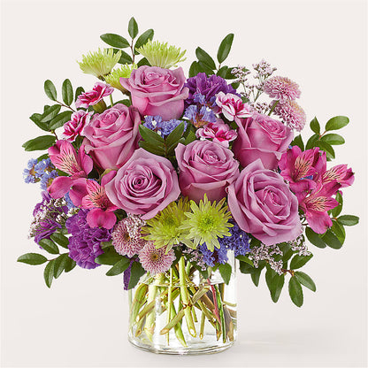 Glass Half Full Bouquet –  Yellow Flower Dream, Surprise AZ