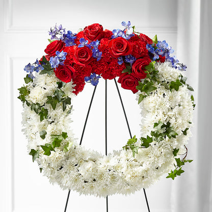Patriotic Passion Wreath –  Yellow Flower Dream, Surprise AZ