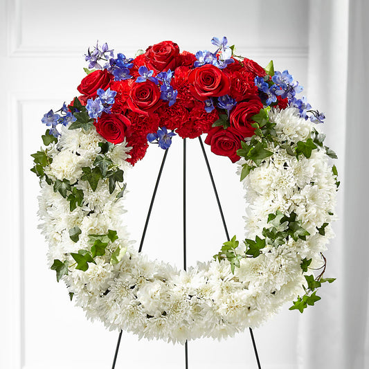 Patriotic Passion Wreath –  Yellow Flower Dream, Surprise AZ