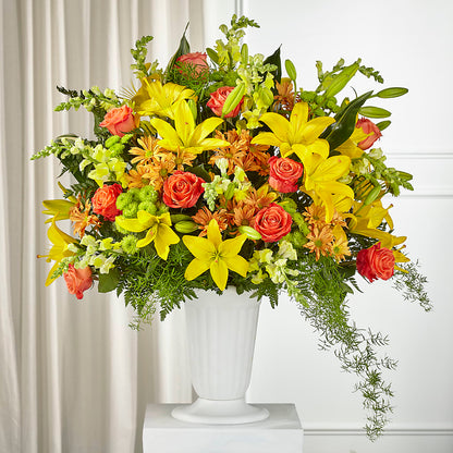 Fall Sentiments Arrangement –  Yellow Flower Dream, Surprise AZ
