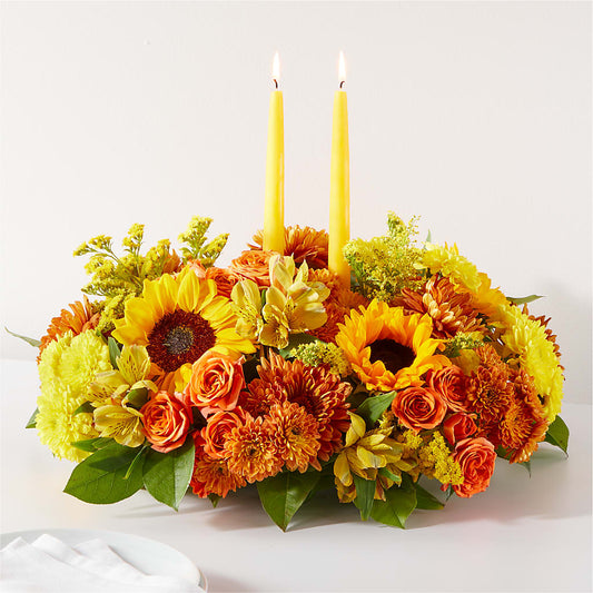 Autumn Harmony Centerpiece –  Yellow Flower Dream, Surprise AZ