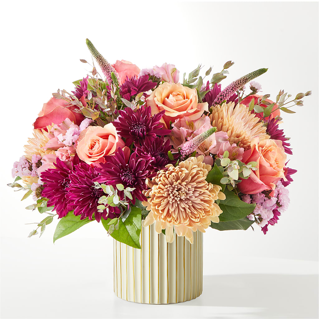 Berry Cobbler Bouquet with Ivory Vase –  Yellow Flower Dream, Surprise AZ