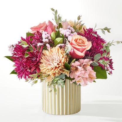 Berry Cobbler Bouquet with Ivory Vase –  Yellow Flower Dream, Surprise AZ