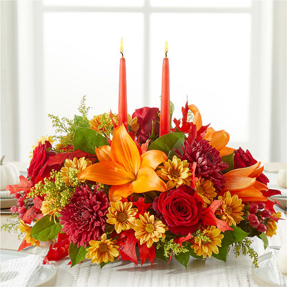 Autumn's Embrace Centerpiece –  Yellow Flower Dream, Surprise AZ
