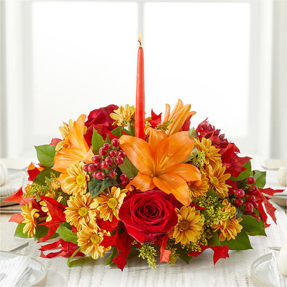 Autumn's Embrace Centerpiece –  Yellow Flower Dream, Surprise AZ