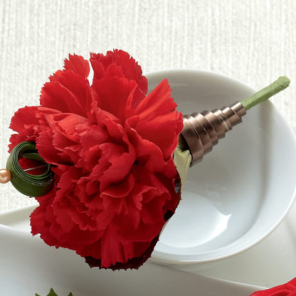 Red Carnation Boutonniere –  Yellow Flower Dream, Surprise AZ