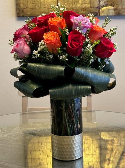 Multicolored modern roses