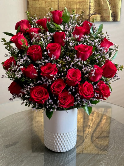 Unique red roses