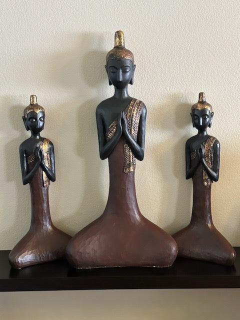 Stunning wooden handcraft prayers statue –  Yellow Flower Dream, Surprise AZ