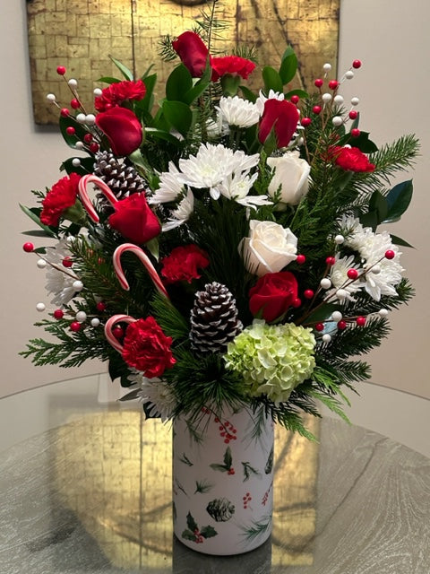 Candy cane bouquet