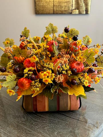 Artificial Fall harvest basket –  Yellow Flower Dream, Surprise AZ