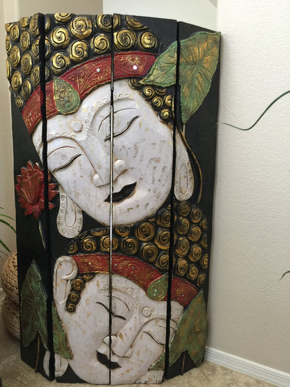 Indonesian standing handcraft –  Yellow Flower Dream, Surprise AZ