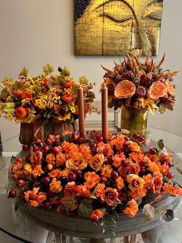 Set of 3 Artificial centerpiece –  Yellow Flower Dream, Surprise AZ
