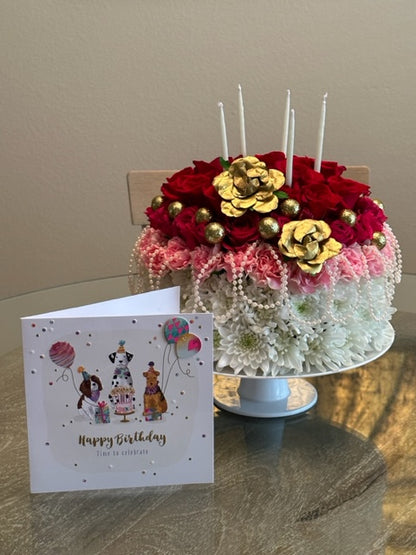 Birthday Floral Cake –  Yellow Flower Dream, Surprise AZ